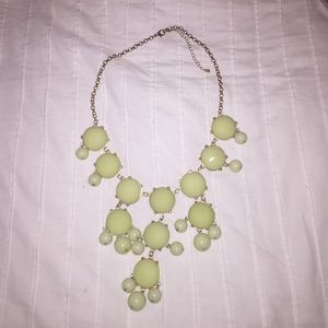 Long bubble necklace in green/yellow