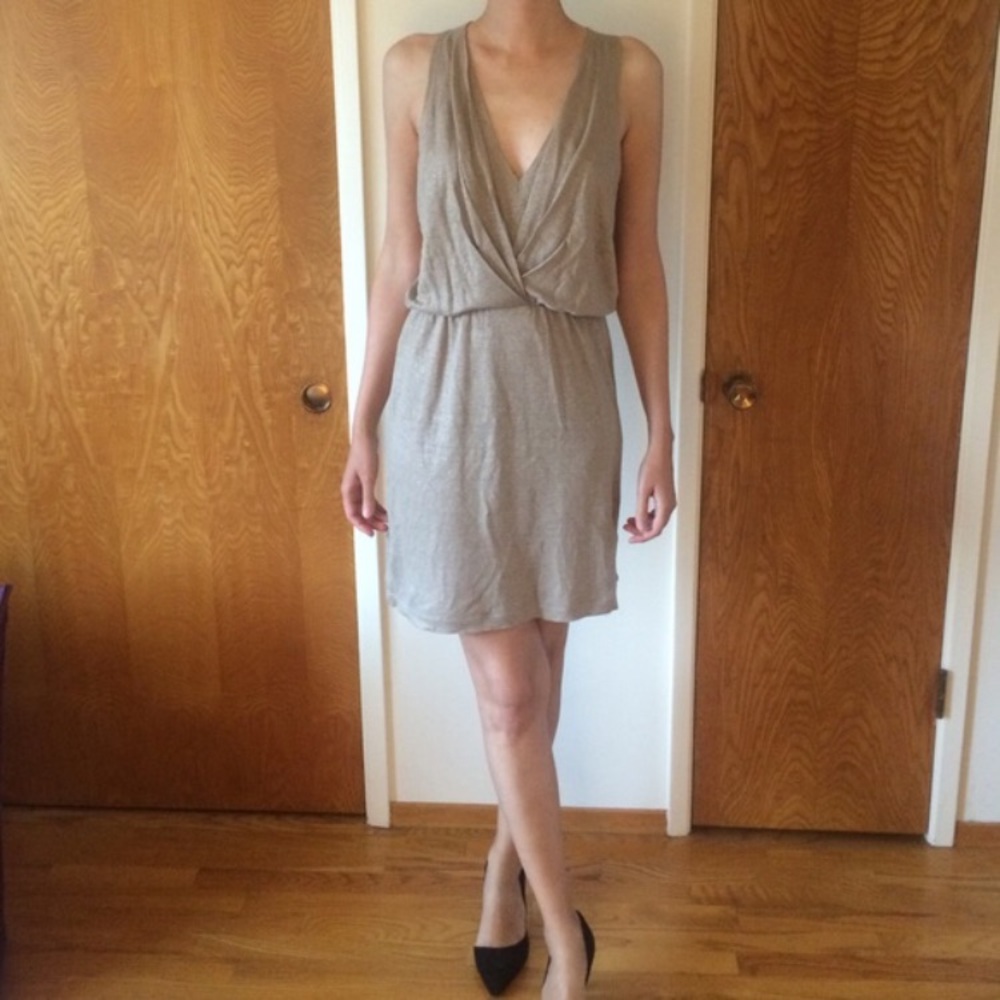 Robert Rodriguez draped woven linen dress