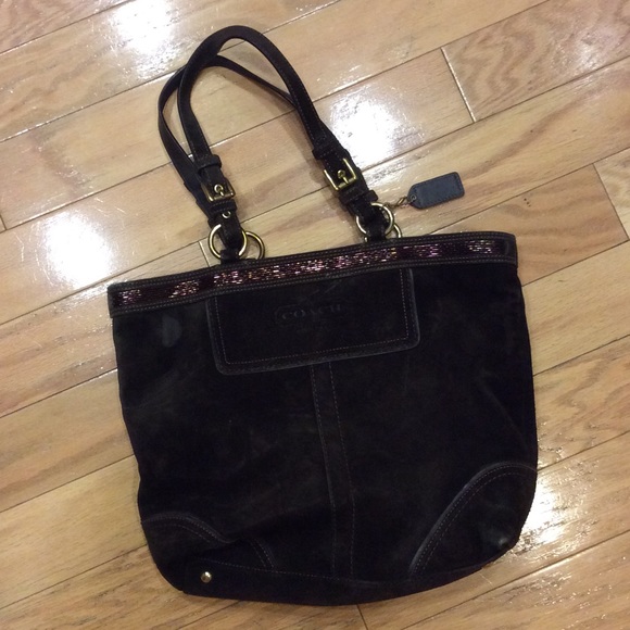Coach suede purse