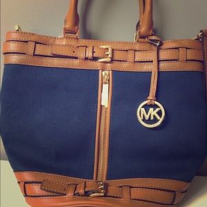 NWT Michael Kors  Canvas and  Leather Purse