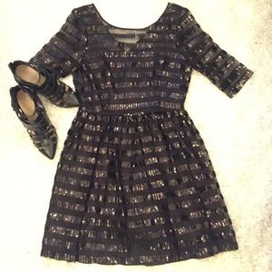 Fancy Modcloth black sleeved dress