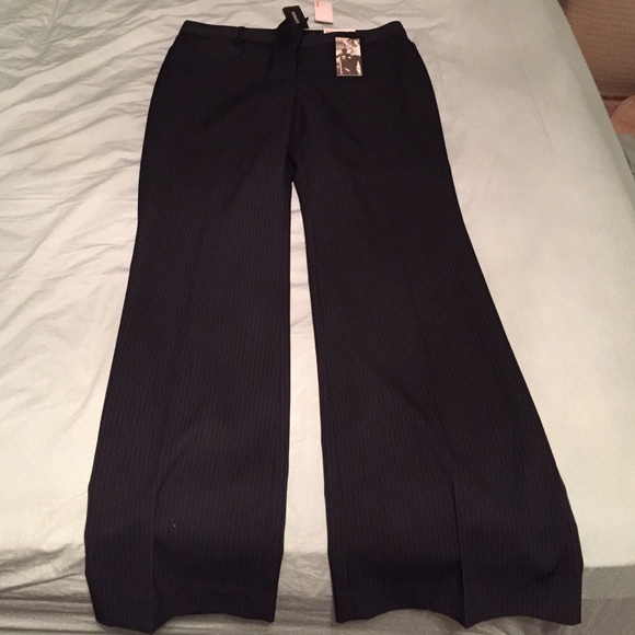 Navy pinstripe pants