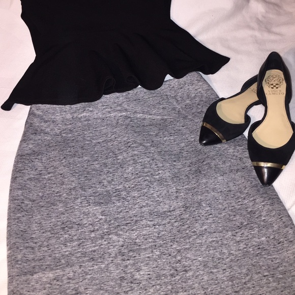 Grey Pencil Skirt
