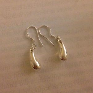 Silver teardrop earrings