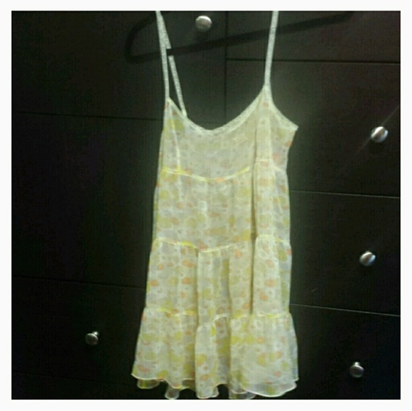 Free people tiered chiffon slip dress - Picture 4 of 5