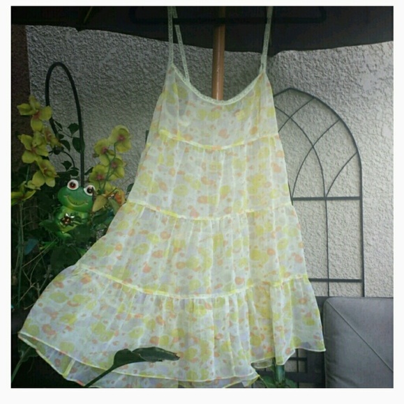 Free people tiered chiffon slip dress - Picture 5 of 5