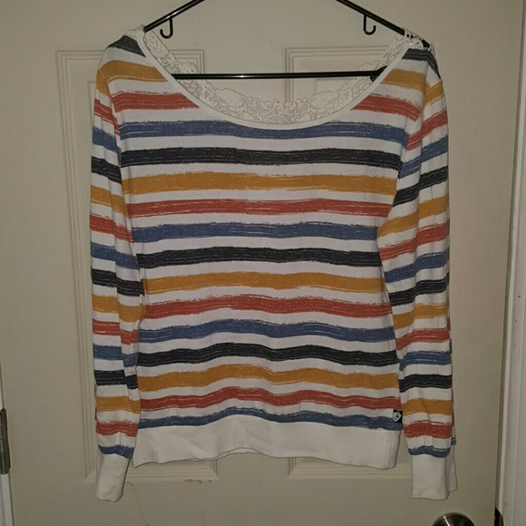 Lace-back sweatshirt