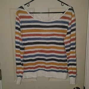 Lace-back sweatshirt