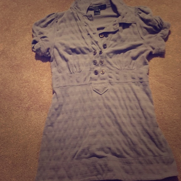 A Marc by Marc Jacobs gray striped blouse