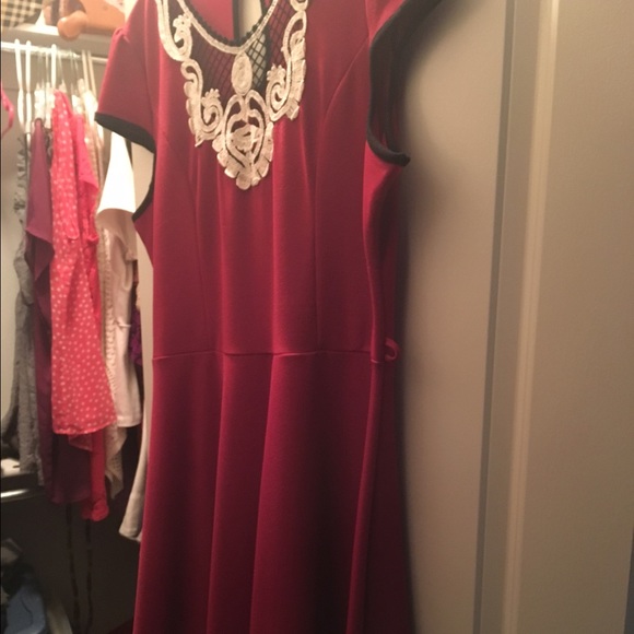 Never worn red dress with cutouts!