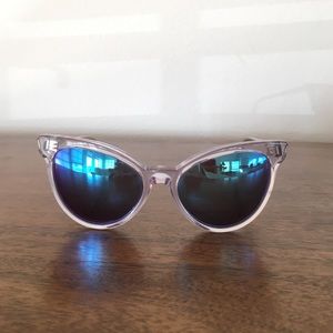 WILDFOX Clear mirror cat eye sunglasses