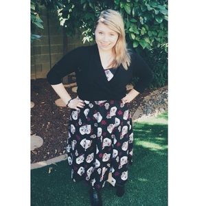 Floral and skulls pinup retro swing dress Torrid