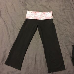 Pink yoga capris