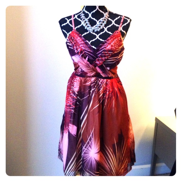 Island print summer dress