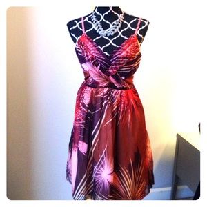 Island print summer dress