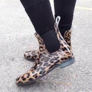 J. Crew Cheetah Rain Boot