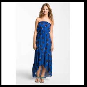 Strapless Hi- Low Maxi Dress