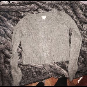 Grey cropped sweater