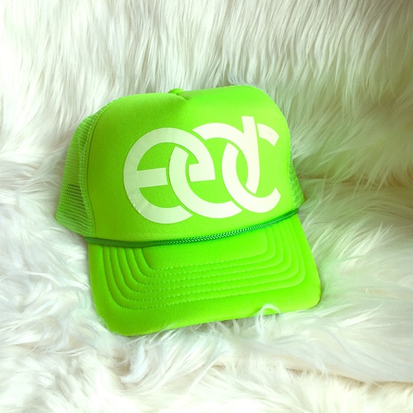 Official edc hat neon green rave outfit SnapBack