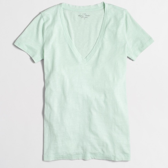 J Crew mint v neck t