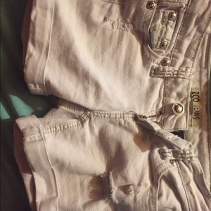 White Miss Me shorts size 1.