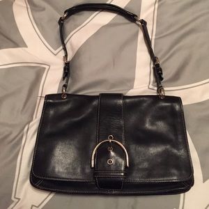 Authentic coach black envelope shoulder bag
