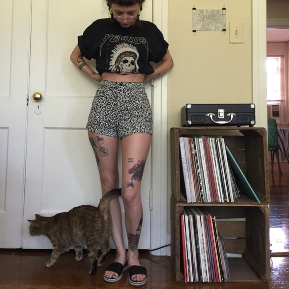 american apparel winnie memo print cuff short