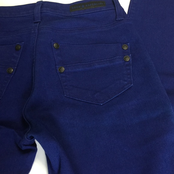 NWOT Rock & Republic Jean Leggings 4 Long Blue