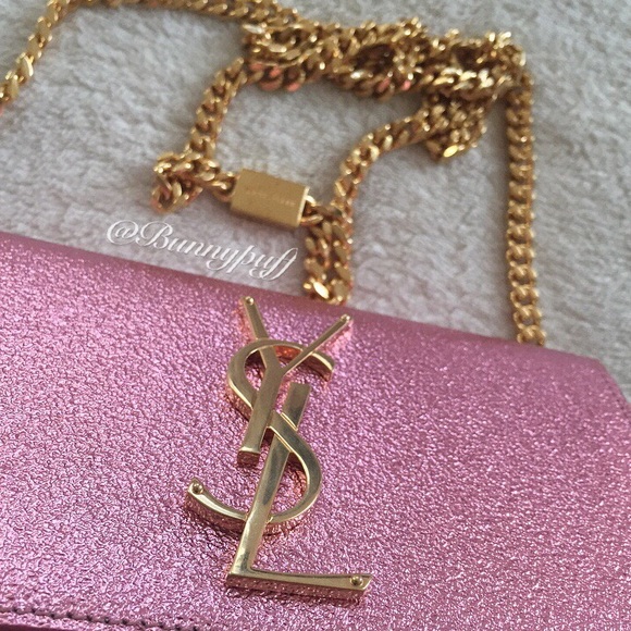 Saint Laurent metallic pink small crossbody - Picture 2 of 4