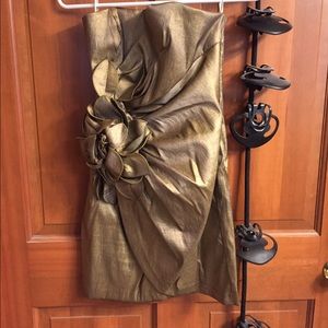 Jessica McClintock short gold dress