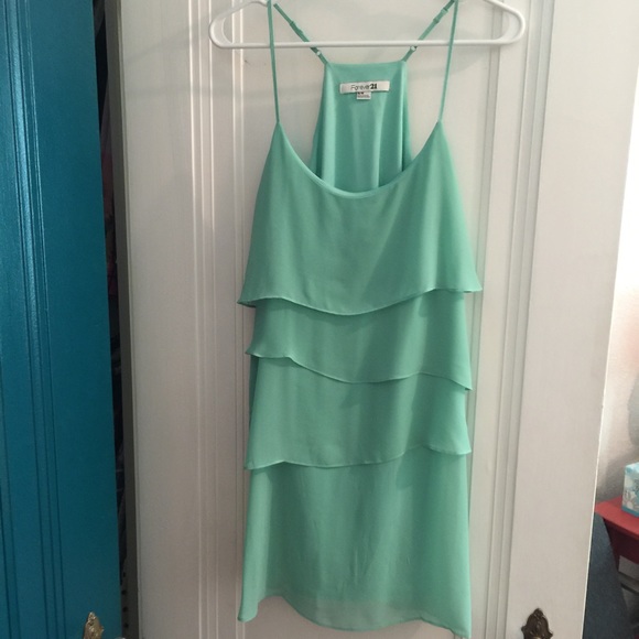 Forever 21 Dresses & Skirts - Seafoam Green Ruffled Tunic