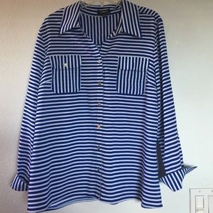 Elementz Blue & White Stripped Blouse