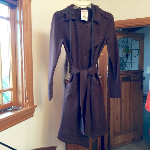 Yag fleece trench coat Brown Size Large - Picture 1 of 3