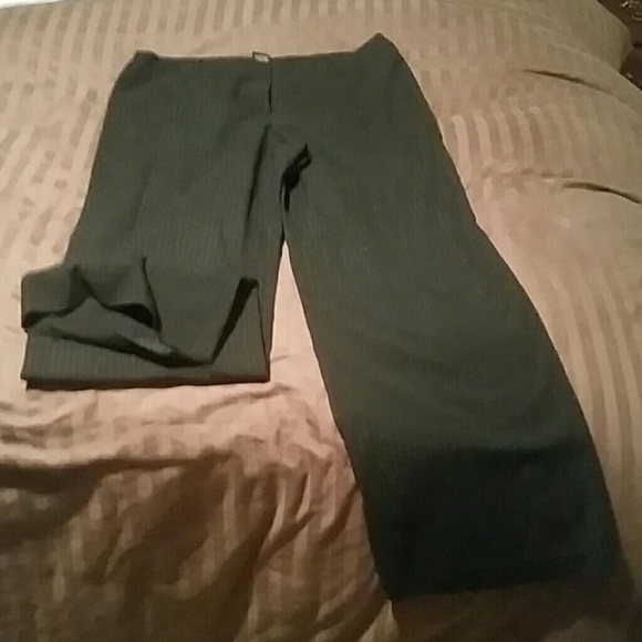 Black with Silver pinstripe slacks
