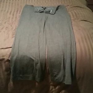 Gray plaid slacks
