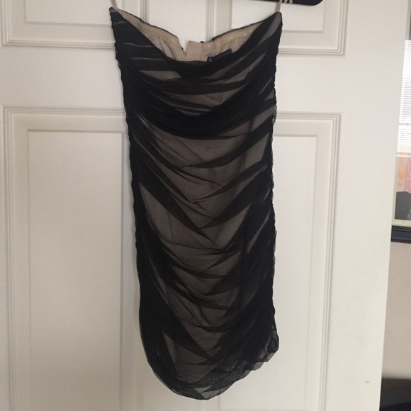 Black and Tan sheer tube dress