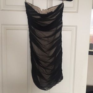 Black and Tan sheer tube dress