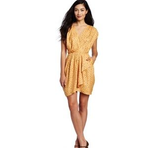 BCBGeneration Polka Dot Flounce Dress with Pockets