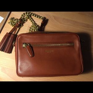 Coach Legacy Leather Flight Brass Cognac