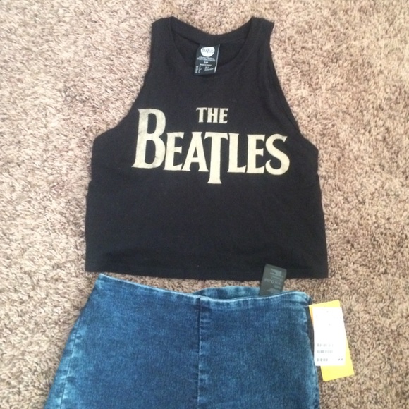 The Beatles Band crop top