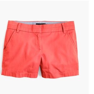 J. Crew 5" red broken in chino shorts