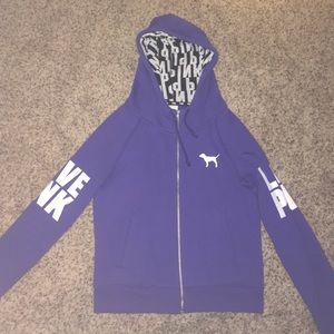 women's VS Pink zip up hoodie