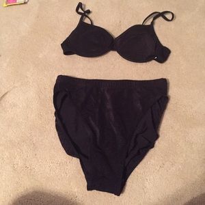 Black High waisted bikini