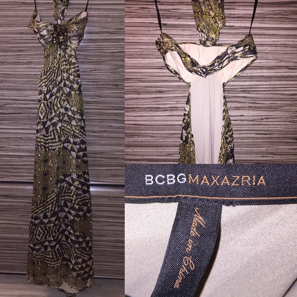 Beautiful black and gold shiny dress. Worn ONCE
