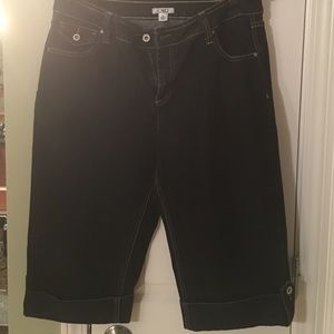 Cato dressy jean rolled thigh high pants