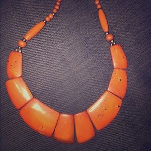 Orange statement necklace