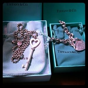 Authentic Tiffany necklace with key charm
