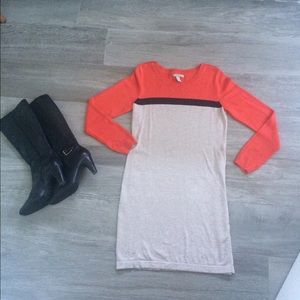 Coral & Navy Banana Republic stripe Dress