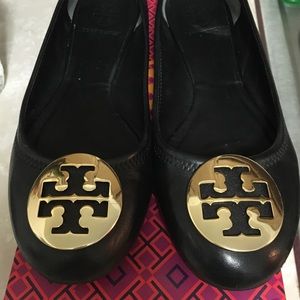 Tory burch black ballet flats