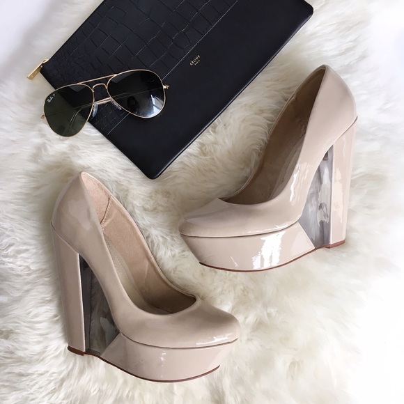 aldo nude wedges